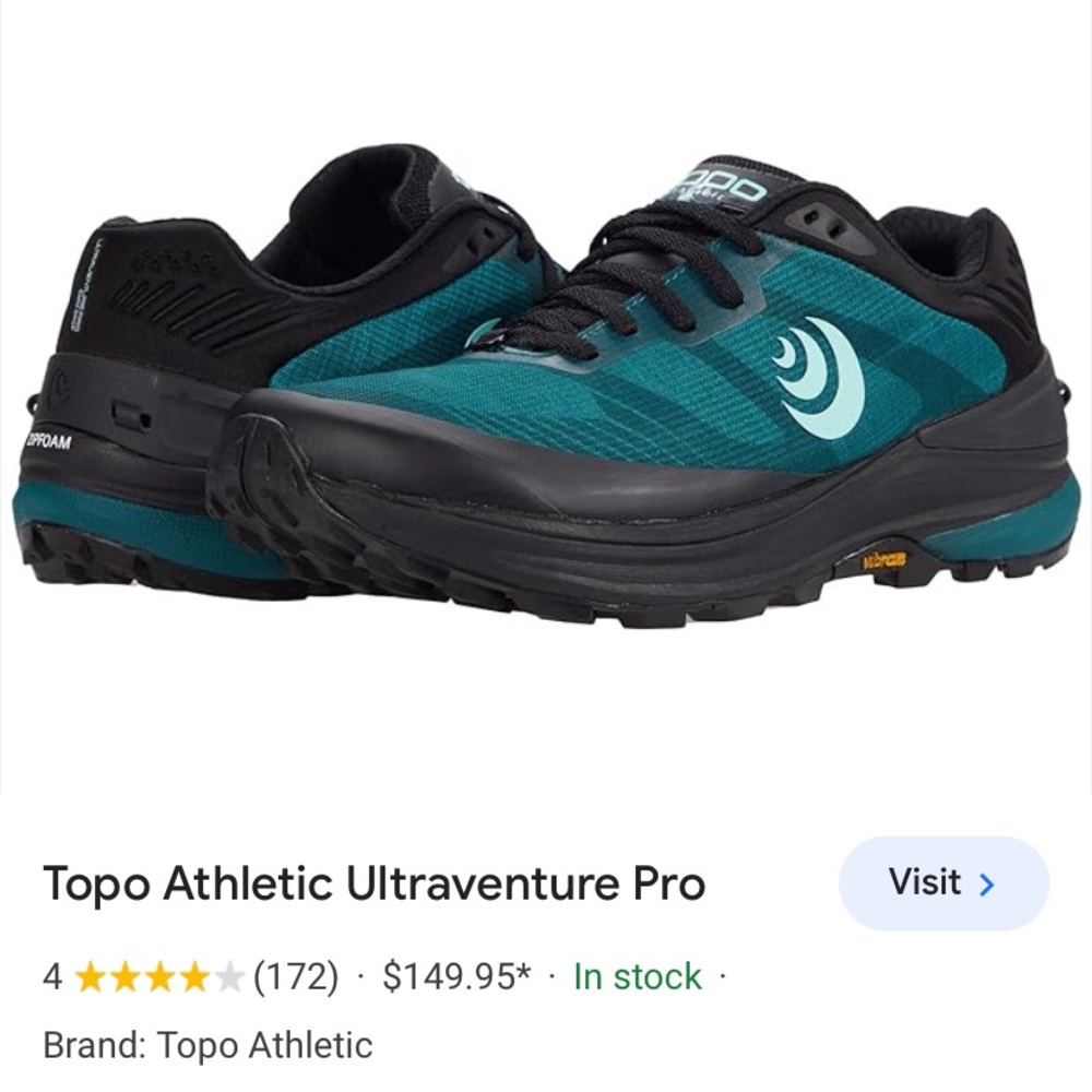 Topo ZipFoam Ultraventure Women’s 7.5 Sneakers